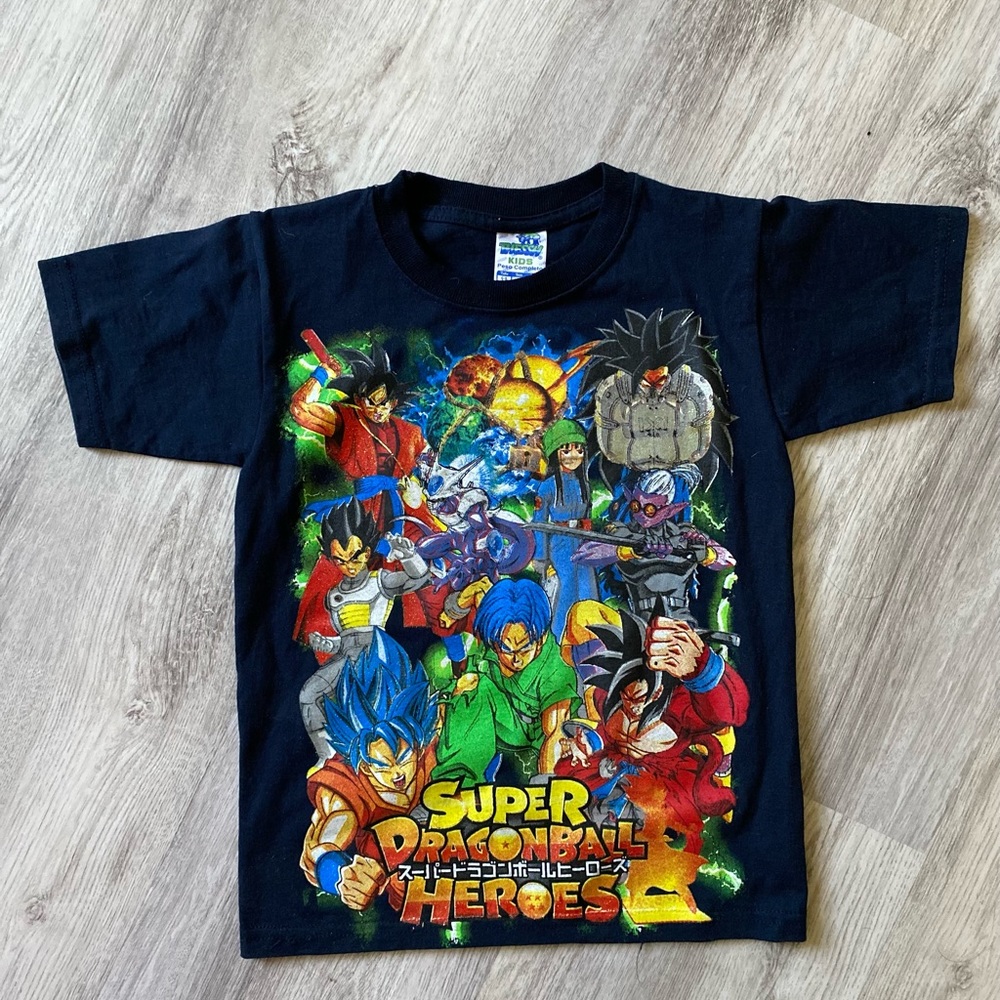 Thrash kids SUPER DRAGONBALL HEROS graphic short sleeve shirt youth size 6-8 M